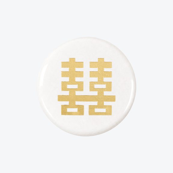 Double Happiness Marble Coaster